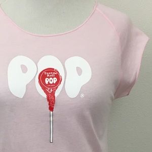🔴 American Apparel | Tootsie Roll Pop Pink T-Shirt